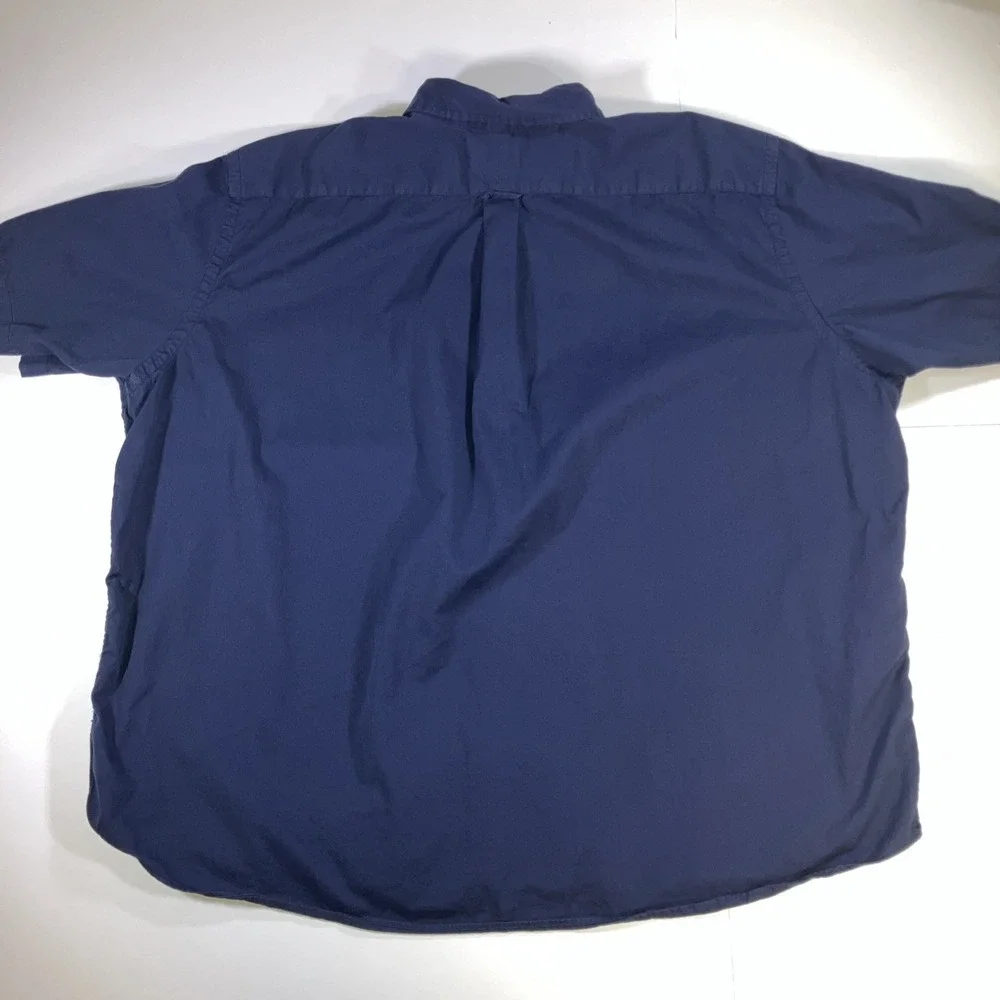 Polo Ralph Lauren Shirt Mens 2XB Navy Blue Featherweight Twill Button Down